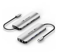 Docking USB Tipo-C Vention TQKHB/ 1xHDMI 4K/ 3xUSB/ 1xUSB Tipo-C PD/ 1xRJ45/ 1xLector de Tarjetas/ G