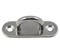 Docks gmar31 - Juego de 2 platines de ojo - acero inoxidable - 360 kg - Diámetro Hilo 5 mm - Distancia entre orificios 12 mm - Dimensions tocadisco 45 x 15 mm, Gris, Set de 2 piezas