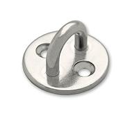 Docks gmar67 - Juego de 2 platines redondas con anilla - acero inoxidable - diámetro hilo 5 mm - Diámetro interior con anilla 13 mm - Diámetro platino 33 mm, Gris, Set de 2 piezas