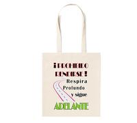 Docliick. Bolso Tote bag con Frase Motivadora y Mensaje. Regalo Motivador para Mujer. Bolso tela compracon mensaje motivador.Algodón 100% - Prohibido rendirse