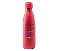 Docliick - Botella agua deportiva Acero Inoxidable, Térmica 790ml, botella con dibujos originales y frases motivadoras. Cantimplora Aislamiento Doble Pared.Frase motivadora Sonrie Cada Dia