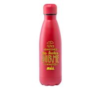Docliick - Botella agua deportiva Acero Inoxidable, Térmica 790ml, botella con dibujos originales y frases motivadoras. Cantimplora Aislamiento Doble Pared.Frase motivadora Nunca Abandones