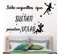 Docliick® Frase motivadora vinilo habitación "SÓLO AQUELLOS QUE SUEÑAN.." Vinilos decorativos.Docliick DC-18028 (Vinilo de corte, 30x20cm)
