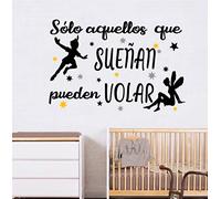 Docliick® Frase motivadora vinilo habitación "SÓLO AQUELLOS QUE SUEÑAN.." Vinilos decorativos.Docliick DC-18028 (Vinilo de corte, 160x120cm)