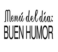 Docliick®'Frase Vinilo “ Menu del dia… “ Vinilos decorativos vinilo frases motivadoras para pared. Vinilo para decorar habitaciones Vinilos decorativos frases DC-16048-M (45x20cm)