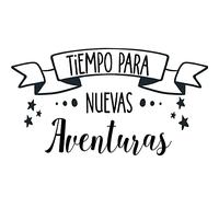 Docliick Pegatina autocaravana exterior. Pegatina camper para furgonetas y autorcaravanas. Vinilo 'Tiempo para nuevas aventuras'