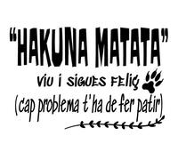 Docliick® Vinilo de pared decorativo en Catalán "HAKUNA MATATA, VIU .." Pegatinas de pared decorativa de frases celebres.Vinilo decorativo decoración hogar Docliick DC-051-CAT