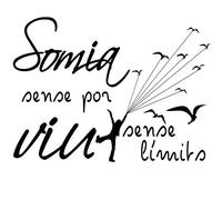 Docliick® Vinilo de pared decorativo en Catalán "SOMIA SENSE POR.." Pegatinas de pared decorativa de frases celebres.Vinilo decorativo decoración hogar Docliick DC-150-CAT