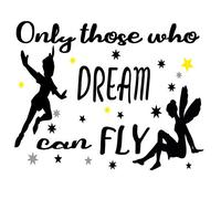 Docliick® Vinilo de pared decorativo en Inglés "ONLY THOSE WHO DREAM.." Pegatinas de pared decorativa de frases celebres.Vinilo decorativo decoración hogar DC-047-ING (Vinilo de corte, 30x20cm)