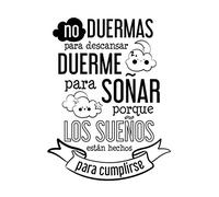 Docliick® Vinilos de pared decorativo con frase decorativa cocina o restaurante "NO DUERMAS PARA DESCANSAR.." Pegatinas decorativas pared. Decoración casa Docliick DC-19151