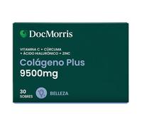 DocMorris Colágeno Plus - 30 Sobres | Colágeno Hidrolizado con Vitamina C, Ácido Hialurónico y Cúrcuma | Salud de Articulaciones, Huesos, Músculos y Piel | Suplemento Diario Antioxidante
