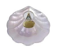 DOCOLASTRA Concha de Bautismo de la Virgen del Rocio en Cristal Nacarado.Opción de Personalizacion y Pañuelo de Bautizo. (CRISTAL-PERSONALIZACION)