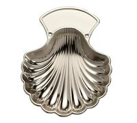 DOCOLASTRA Concha de Metal Plateada Personalizada.Opccion de añadir Virgen y bolsa o pañuelo bautizo..