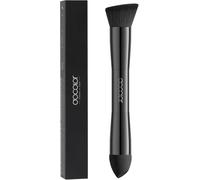 Docolor Brocha 2 en 1 para Polvo de Cabello: Polvo de Fijación para Cabello + Brocha de Sombra para Línea Frontal, Rellena Cabello Delgado (Color Negro)