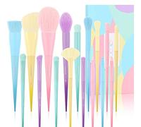 Docolor brochas Maquillaje profesional Juego de brochas de maquillaje de 17 piezas kit de brochas de maquillaje rosa Contiene brocha para sombra de ojos Brocha para base - sueño de color