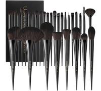 Docolor Pinceles de Maquillaje 30 Piezas Set de Pinceles de Maquillaje Profesional Premium de Pelo Sintético Kabuki Eyeshadow Eyeliner Foundation Cosmetic Make Up Brushes Kit,Black Obsidian Series