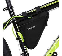 Docooler - Bolsa triangular para bicicleta, de tejido Oxford, 18 x 18 x 4 cm, para sillín de bicicleta, negro