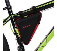 Docooler - Bolsa triangular para bicicleta, de tejido Oxford, 18 x 18 x 4 cm, para sillín de bicicleta, rojo