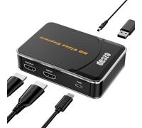 Docooler Caja de captura de video 280h-D 1080P h-D, caja de grabación de audio y video, compatible con micrófono h-D IN & OUT Plug and Play para caja de DVD, consola de juegos de computadora