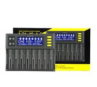 Docooler Cargador de Batería Lones de Litio de 3,7 V / 3,8 V IMR de 3,2 V Batería Ni-MH de 1,2 V LiitoKala LII-S8 para 18650 26650 21700 26700 AA AAA