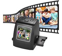 Docooler Escáner de diapositivas, película de 14MP / 22MP que puede convertir diapositivas negativas en color monocromáticas de 8 mm a 135 mm en imágenes digitales con pantalla LCD de 2,4"