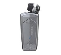 Docooler F520 - Auricular inalámbrico Business BT5.3, auriculares estéreo con micrófono, auriculares in-ear retráctiles, manos libres, controlador deportivo, clip telescópico