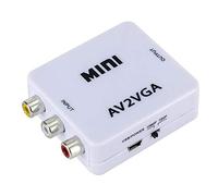 Docooler Mini AV A VGA Convertidor de Video Marco AV RCA CVBS a VGA Convertidor de Video Converter con Audio de 3.5mm a PC HDTV Converter