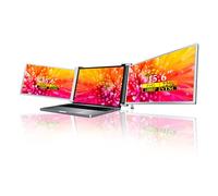 Docooler Pantalla de expansión portátil para portátil con monitor de triple pantalla de 14 pulgadas Resolución 1920 x 1200 Instalación sencilla para portátil de 15-17 pulgadas