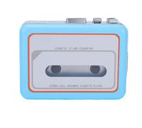 docooler Reproductor de Cinta de Casete Convertidor Digital de Casete a MP3 Portátil USB con Altavoz Incorporado y Conector para Auriculares de 3,5 Mm (Azul)