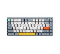 Docooler Teclado mecánico inalámbrico, 84 teclas, 2,4 G + BT5.0 + Type-C, 3 puertos, 75 % teclados de perfil plano, 15 efectos de luz, 5 niveles de brillo para tableta, portátil, smartphone, Gateron