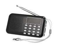 Docooler Y-896 Mini Radio FM Digital portátil 3W Altavoz estéreo MP3 Reproductor de Audio de Alta fidelidad Calidad de Sonido con Pantalla de 2 Pulgadas Compatible con Unidad USB, Tarjeta TF, Entrada