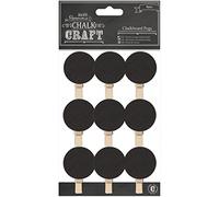 docrafts Clavijas Circulares de Pizarra, Negro, 4.5x0.5x8.5 Inches