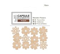 docrafts Papermania Elements Madera Flores de madera (16 piezas)