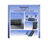 Docreate 36W 12V UPS Uninterruptible Power Supply Router Monitoring Battery Life Power Supply EU Plug