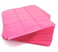docsmagic.de 100 18-Pocket Pages Pink - Sideloading - 11 Holes - MTG PKM YGO - Pagina Rosa