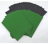 docsmagic.de 100 Premium Bi-Color Card Sleeves Mat Dark Green/Black Standard Size 66 x 91 Fundas Verde Oscuro Negra