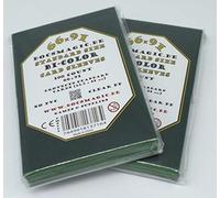 docsmagic.de 200 Premium Bi-Color Card Sleeves Mat Dark Green/Black Standard Size 66 x 91 Fundas Verde Oscuro Negra