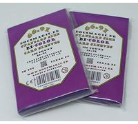 docsmagic.de 200 Premium Bi-Color Card Sleeves Mat Purple/Black Standard Size 66 x 91 Fundas Púrpura Negra
