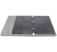 docsmagic.de 3-Ring Premium Mini Album Black + 50 4-/8-Pocket Sideloading Pages Black - Standard Size 67 x 93 mm