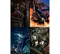 docsmagic.de 4X 100 Art Card Sleeves Zombies Elves Dragons Vampires Theme - 66 x 91 mm MTG PKM
