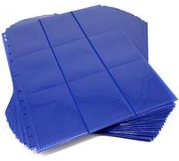 docsmagic.de 50 18-Pocket Pages Dark Blue - Sideloading - 11 Holes - MTG PKM YGO - Pagina Azul Oscuro