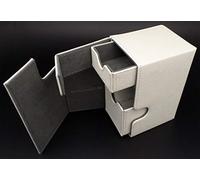docsmagic.de Premium Magnetic Tray Box (100) White + Deck Divider - MTG - PKM - YGO - Caja Blanco