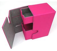 docsmagic.de Premium Magnetic Tray Box (80) Pink + Deck Divider - MTG - PKM - YGO - Caja Rosa