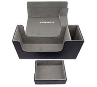 docsmagic.de Premium Magnetic Tray Long Box Black Small - Card Deck Storage - Caja Juegos Des Cartas Negra