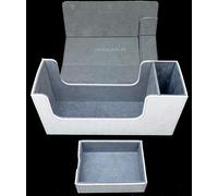 docsmagic.de Premium Magnetic Tray Long Box White Small - Card Deck Storage - Caja Blanco