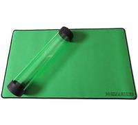 docsmagic.de Premium Playmat + Tube Big Transparent Green - 60 x 34 cm - Tapete de Juego + Rodillo de Transporte Verde