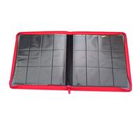 docsmagic.de Premium Pro-Player 12-Pocket Playset Zip-Album Red - 480 Card Binder - MTG - PKM - YGO - Cremallera Roja