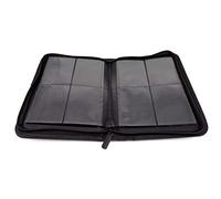 docsmagic.de Pro-Player 4-Pocket Zip-Album Black - 160 Card Binder - MTG - PKM - YGO - Cremallera Negra