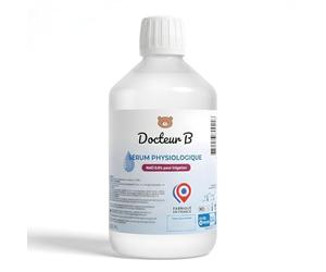 Docteur B - 500 ml - Solución fisiológica para lavado nasal, cuidado nasal, bebés y limpieza de heridas - Solución salina 0,9% NaCl