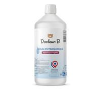 Docteur B - Solución fisiológica para lavado nasal, cuidado nasal, bebés y limpieza de heridas - Solución salina 0,9% NaCl isotonica (1 L)